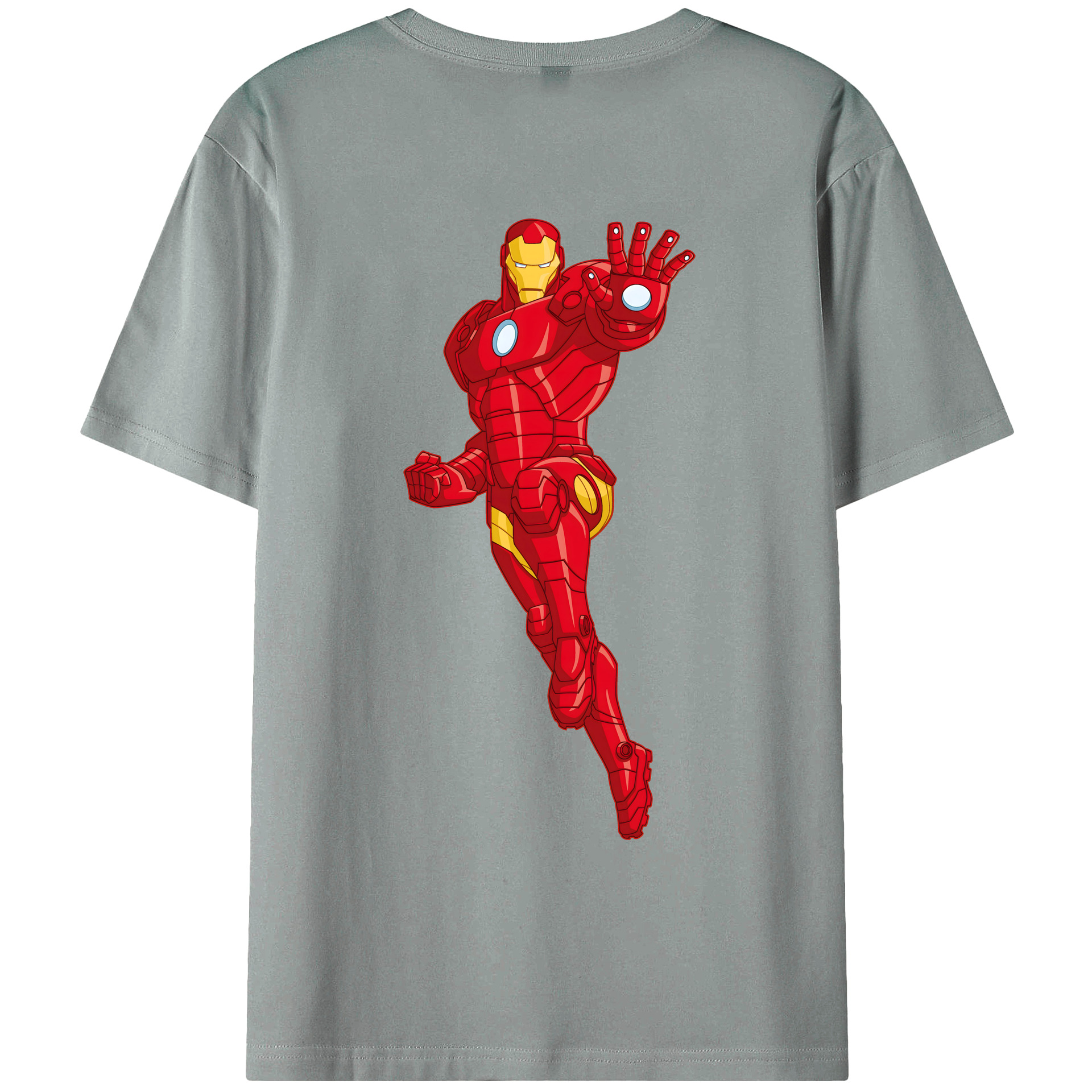（画像用） アベンジャーズ The Avengers 綿100％ メンズ半袖Tシャツ（バックプリント） 通気性